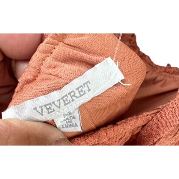 Veveret Womens M Boho Wide-Leg Jumpsuit Romper With Adjustable Straps 100% rayon - Picture 10 of 14